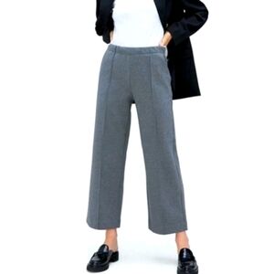 Everlane the Dream trousers wide leg High Rise cropped women's gray size M.